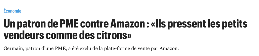 patron de PME exclu de la plateforme de vente Amazon