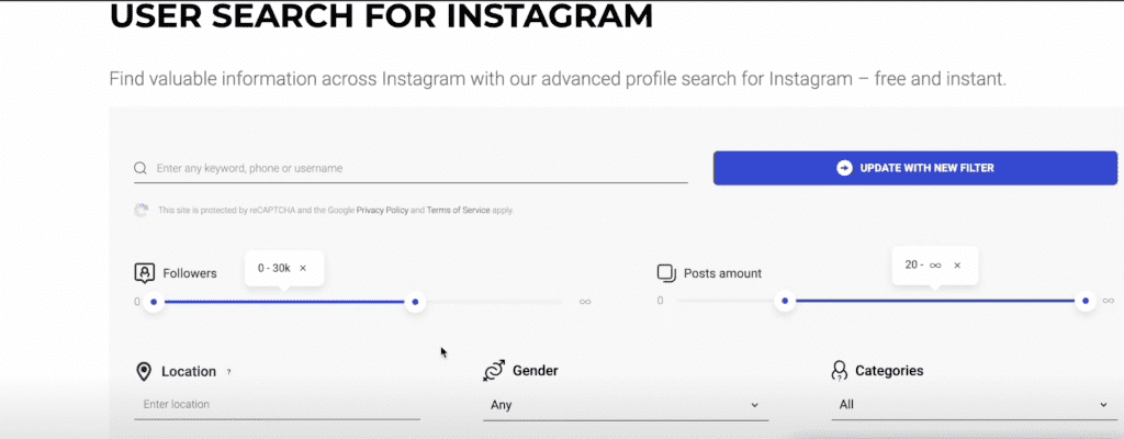outil pour trouver des influenceurs Instagram